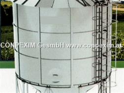 Conpexim Glattwandsilo 305t, DM 6,46m, 8 Doppelstützen