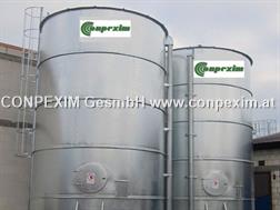 Conpexim Flachbodensilo 16 t, 2,77 m DM, 160 mm Füllrohr