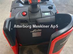Linde T20 lang palletruck m. lader Med lange gafler